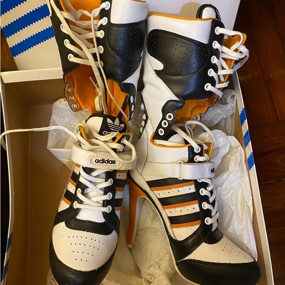 Jeremy Scott Adidas 130mm JS High Heel leather boots 2014 - Picture 3 of 4